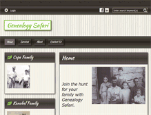 Tablet Screenshot of genealogysafari.com